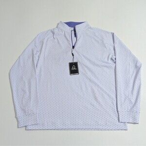 New with Tags Deolax  1/4 Zip Long Sleeve Golf Pullover Medium Purple AOP